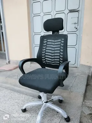 Black Headrest Chair Strong