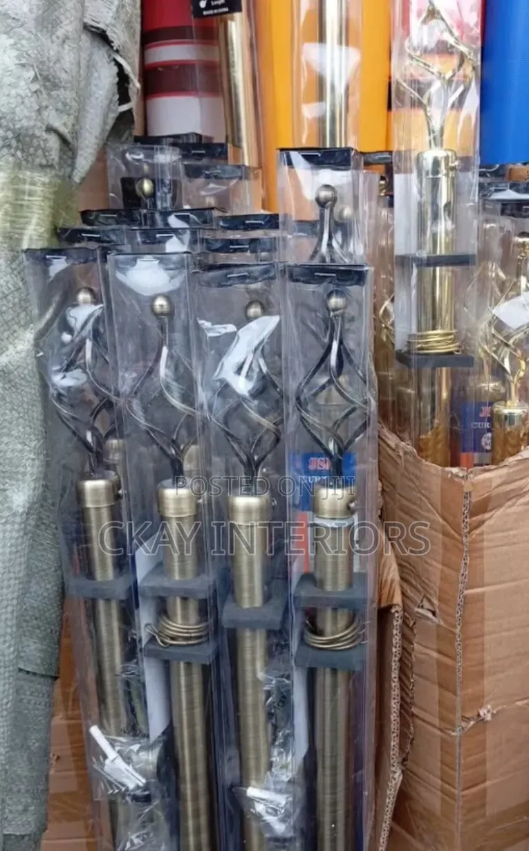4m Single Shinny Chinese Window Curtain Rods