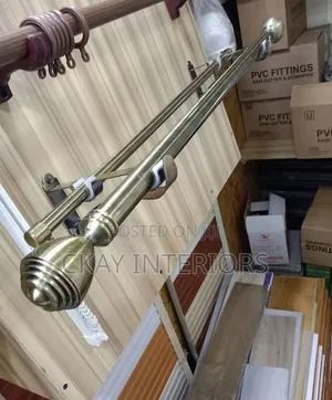 Straight Window and Curved Window Coated Curtain Rods