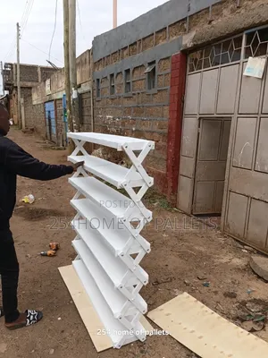 All White Foldable 40 Pairs Shoe Rack.