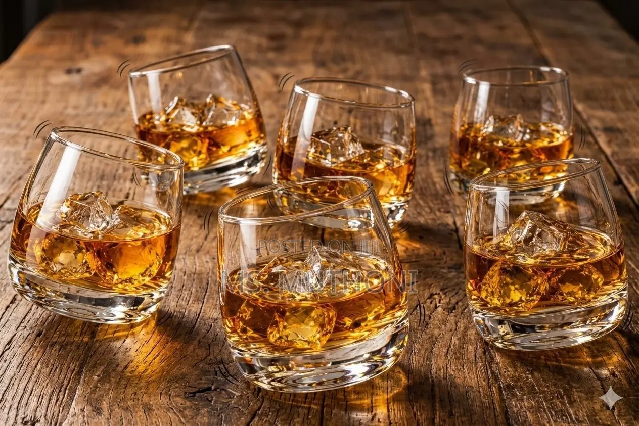 6 PCS Spinning / Revolving Whiskey Glasses