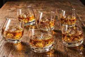 6 PCS Spinning / Revolving Whiskey Glasses