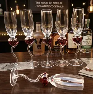 6 PCS Sweetheart Champagne Flutes