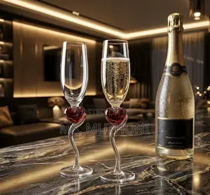6 PCS Sweetheart Champagne Flutes