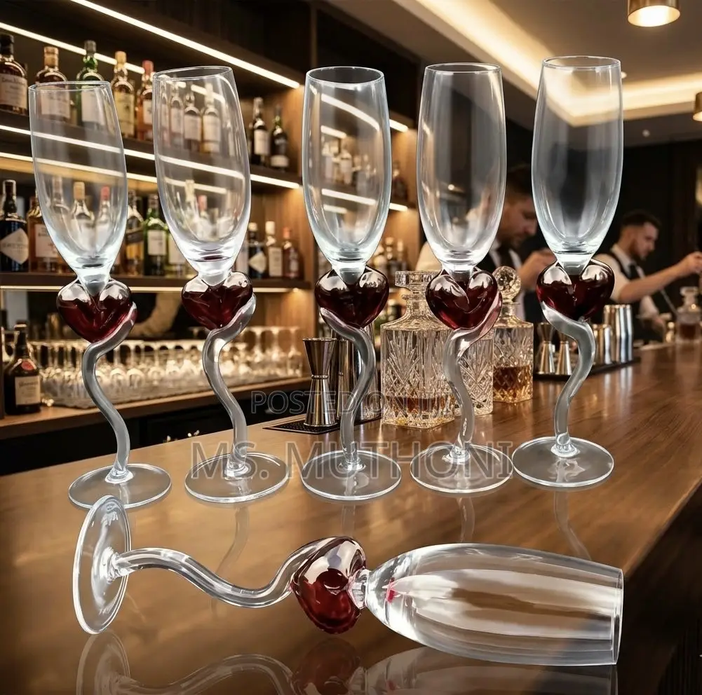 6 PCS Aesthetic Champagne Flutes