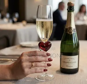 6 PCS Artistic Heart Champagne Flutes