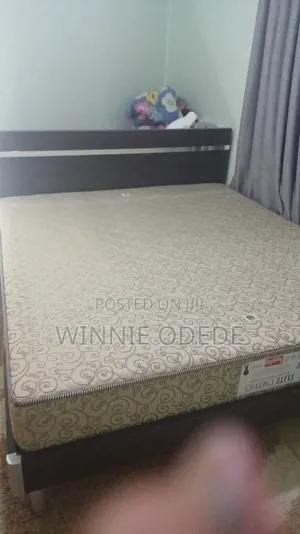Brown High Quality Bed and Mattress