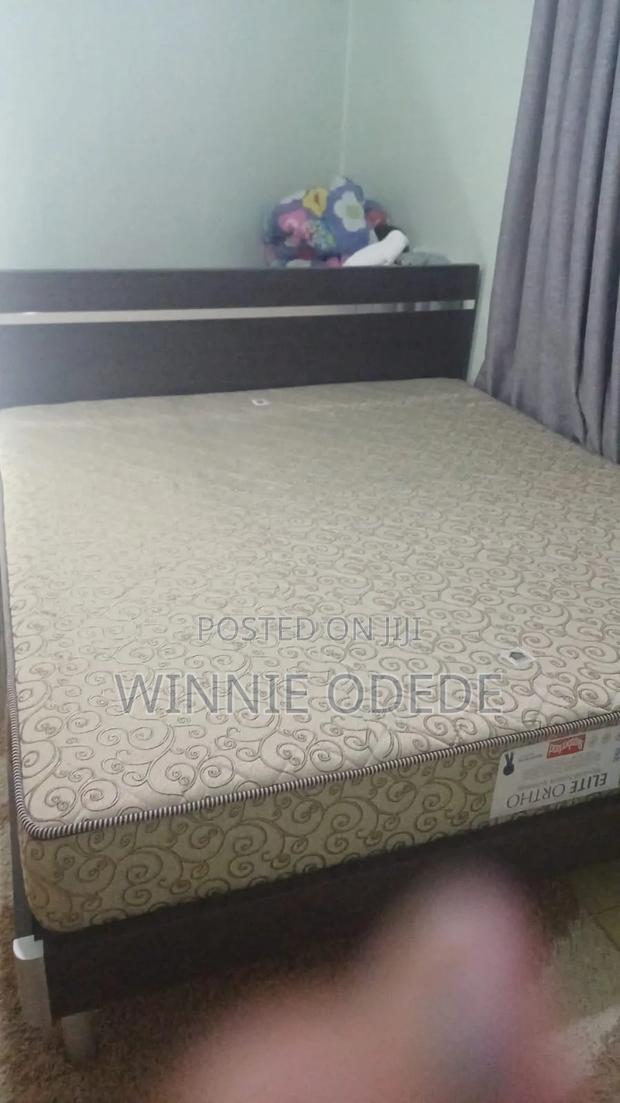 Brown High Quality Bed and Mattress