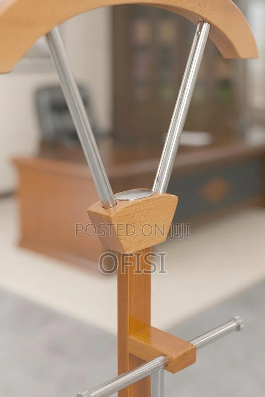 Coat Hanger; Mahogany Office Coat Rack