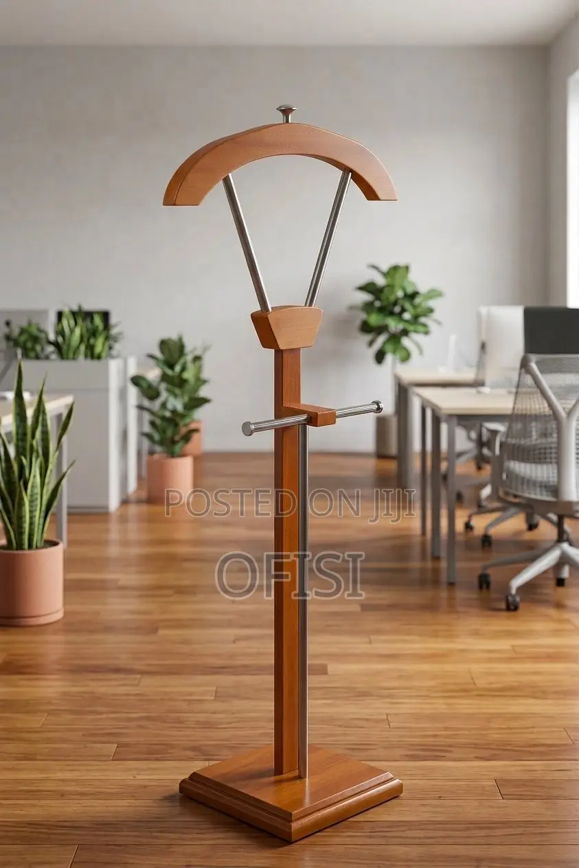 Coat Hanger; Mahogany Office Coat Rack
