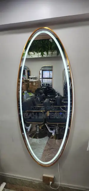 LED Lighted Mirrors With Golden Frames