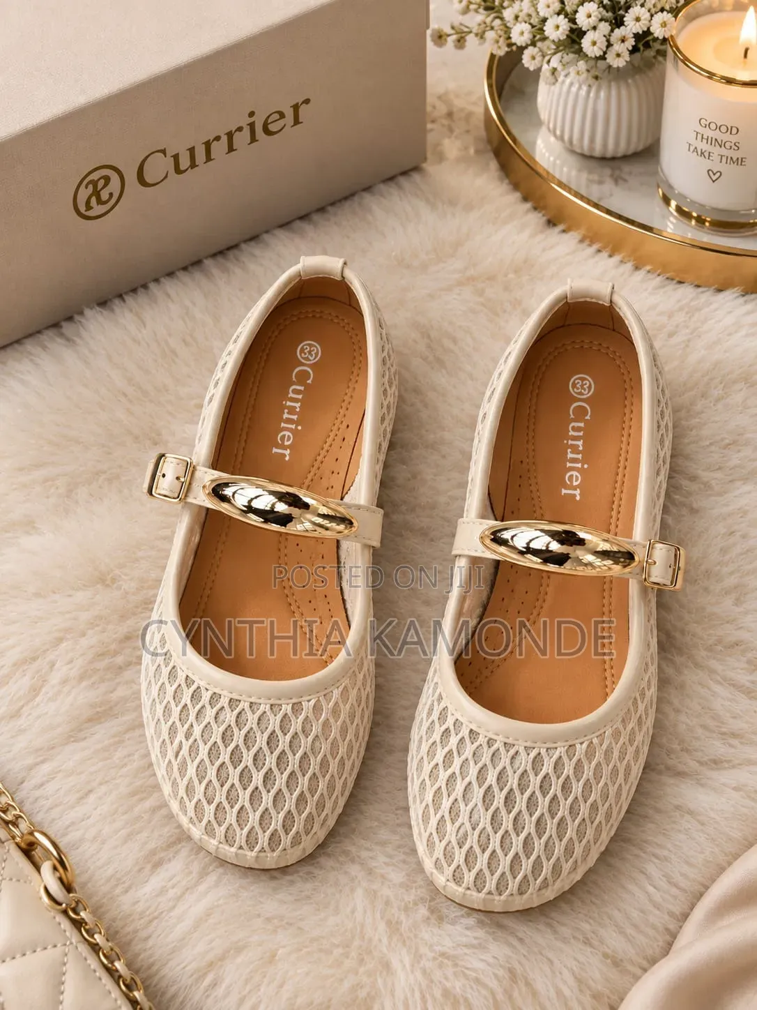Buckle Mesh Ballerina