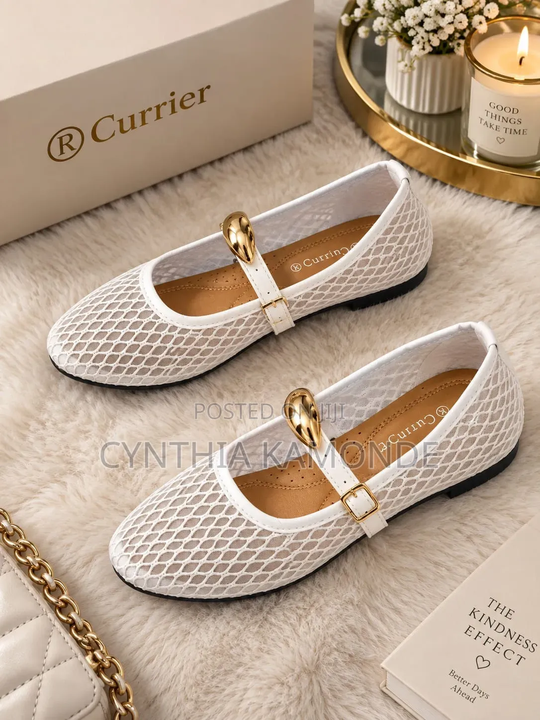 Buckle Mesh Ballerina