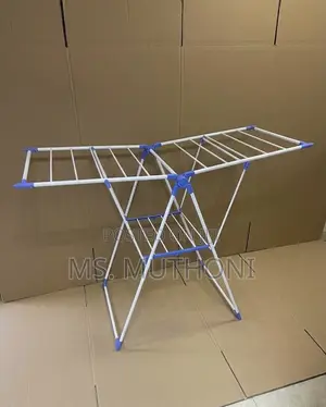 Foldable Stainless Steel and Plastic Clothes Drying Rac