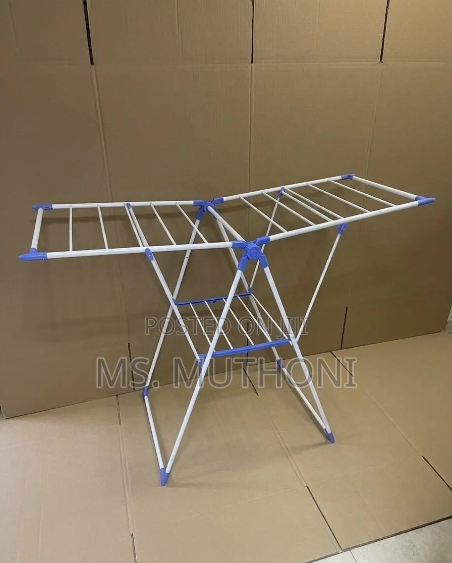 Foldable Stainless Steel and Plastic Clothes Drying Rac