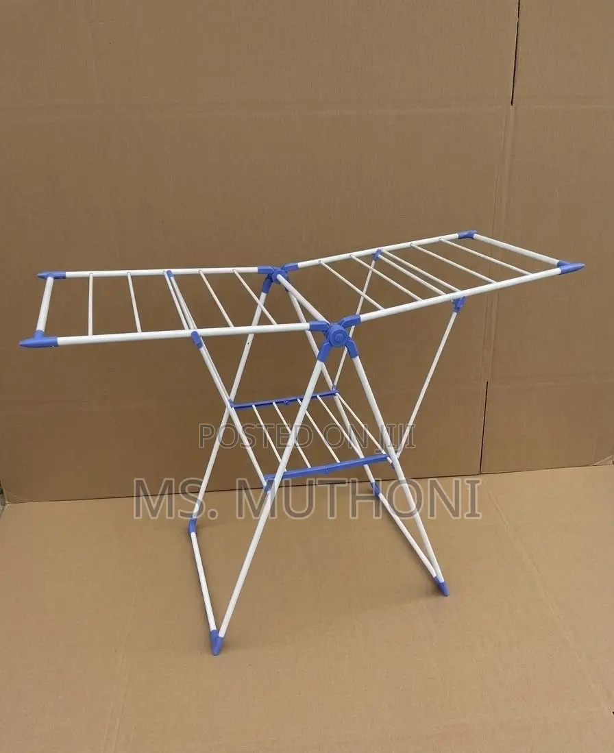 Foldable Stainless Steel and Plastic Clothes Drying Rac