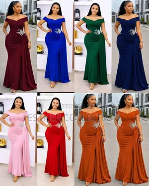 Fashion Women's Elegant Off Shoulder Evening Gowns
