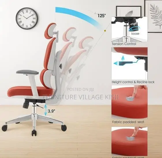 Fabric Orthopedic Office Seat