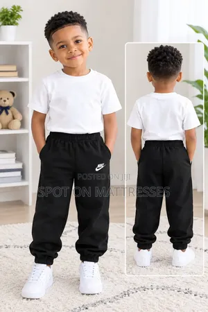 Nike Trousers for Kids. Boys and Girls. Age 1-5years. Black/Grey&Pink.