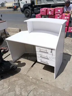 White Stripes Reception Desk