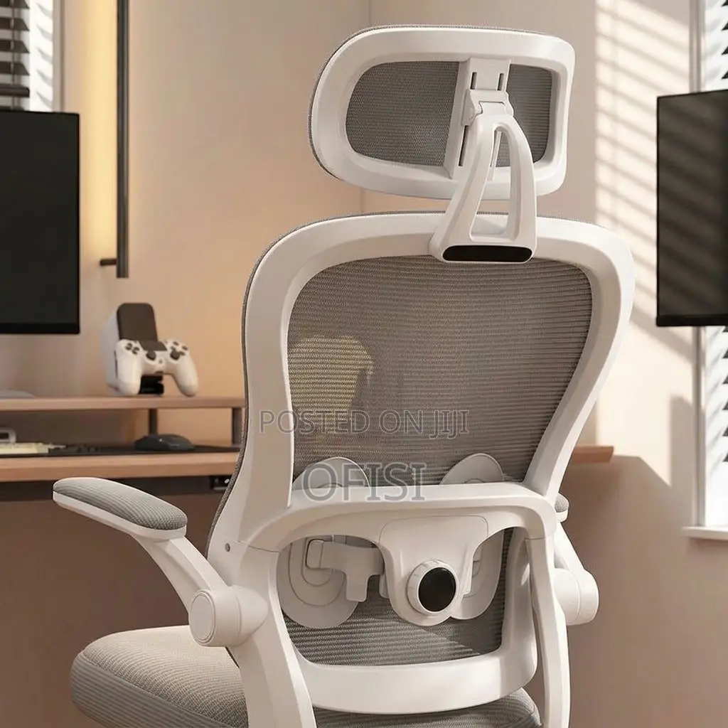 Office Chairs| White High-Back Orthopedic Office Seat