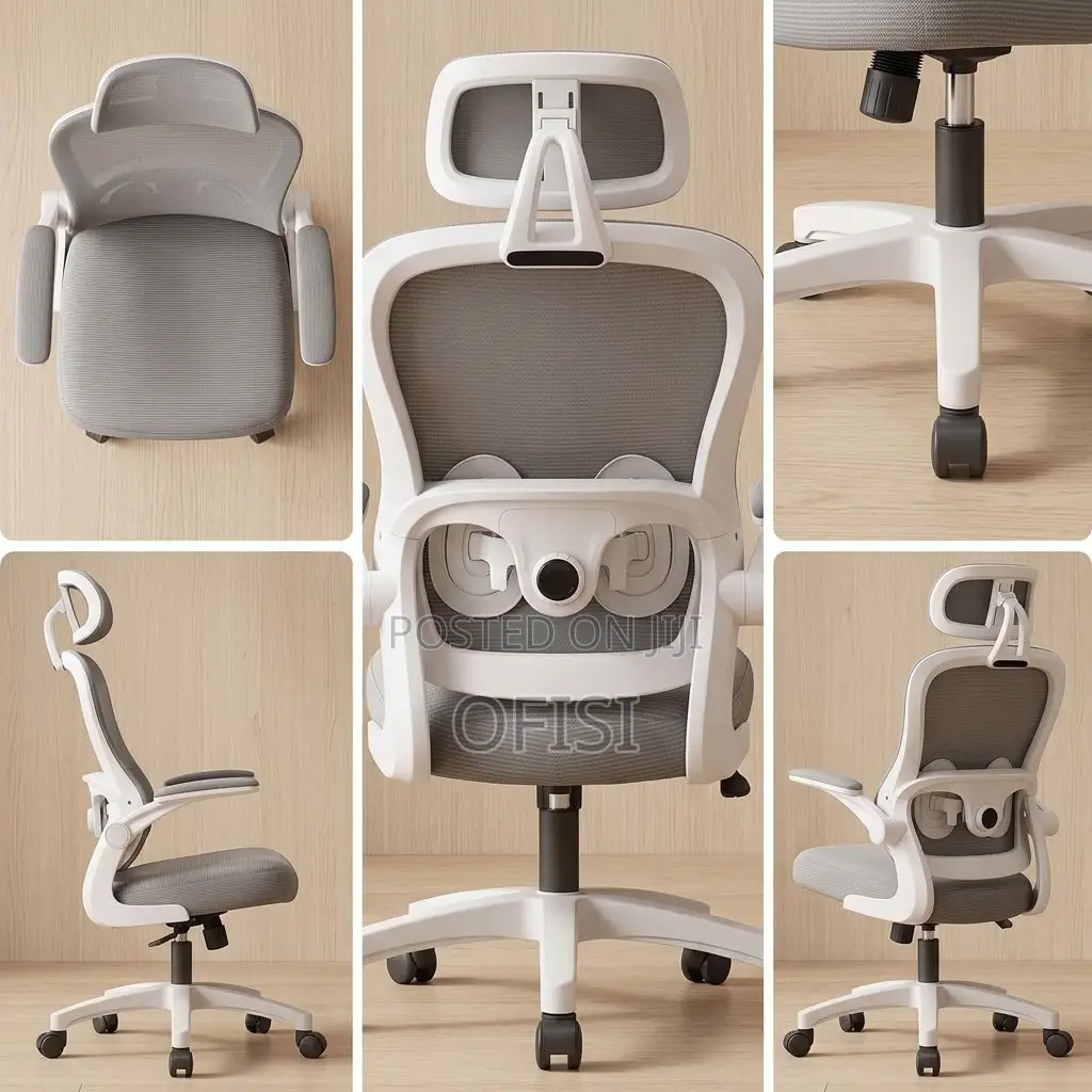 Office Chairs| White High-Back Orthopedic Office Seat