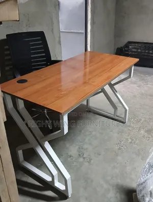 Office Executive Study Desk (White Frame)