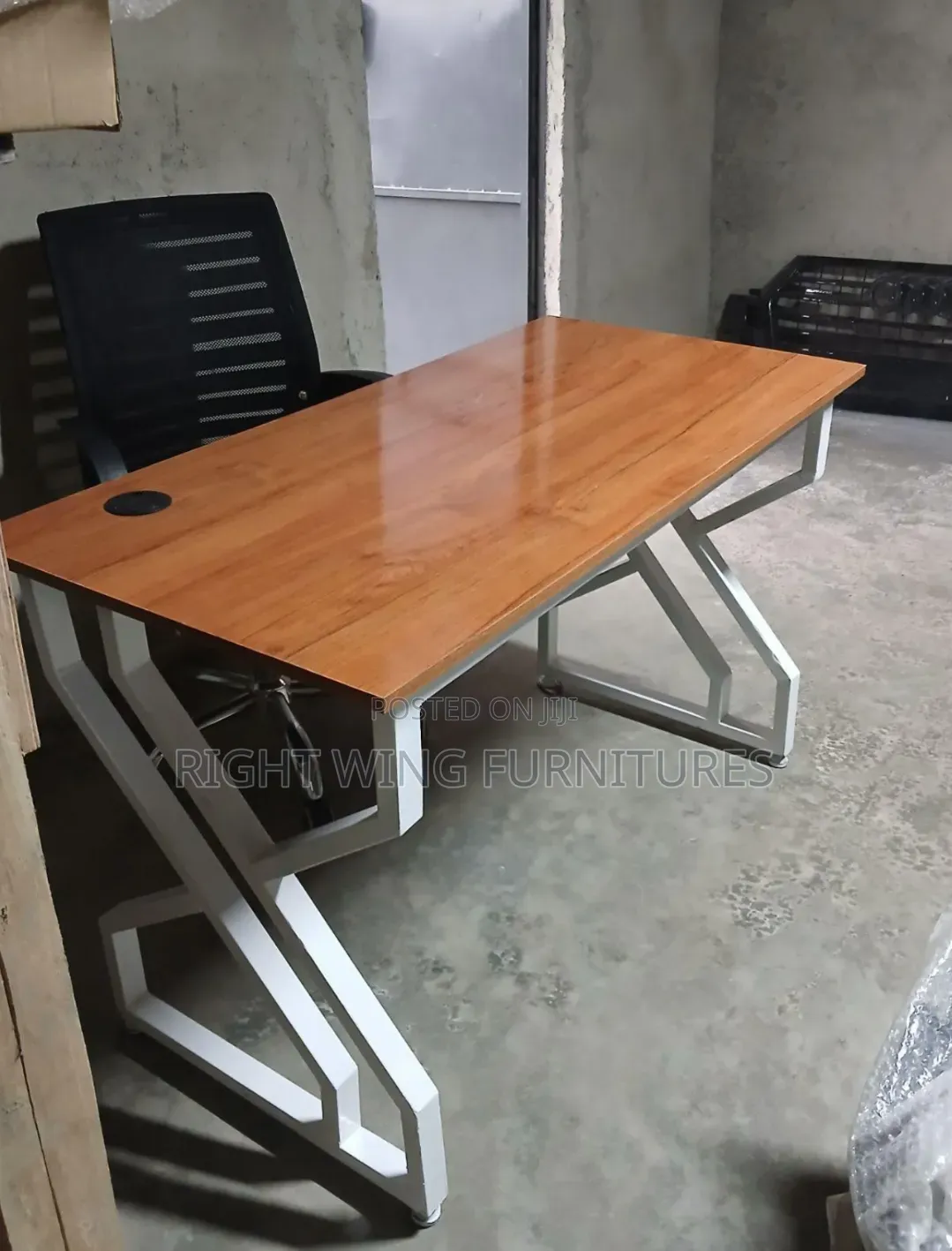 Office Executive Study Desk (White Frame)