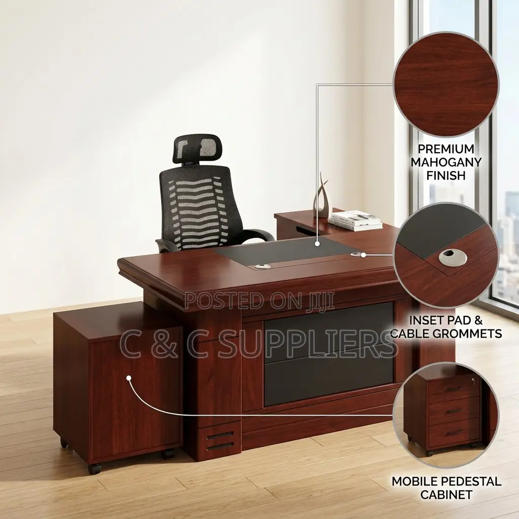 1.8m Manager's L-Desk