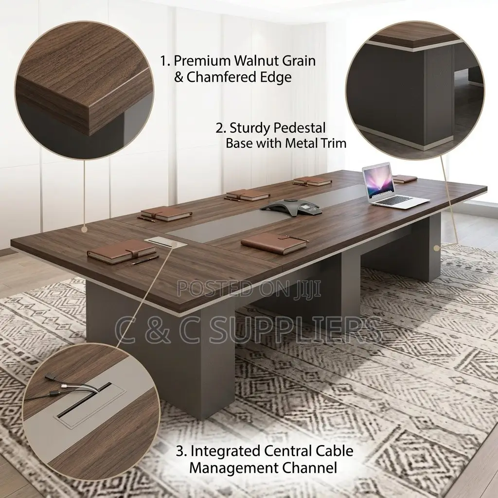 12-Seat Executive Boardroom Table