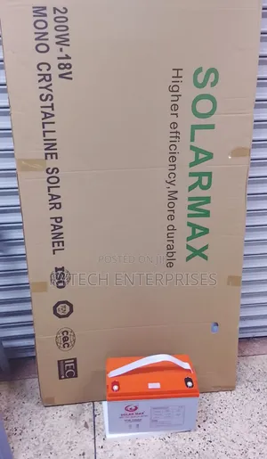 Solarmax 200watts Solar Panel+ 100ah Solar Battery