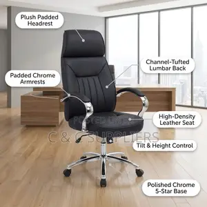Black Manager's Leather Seat