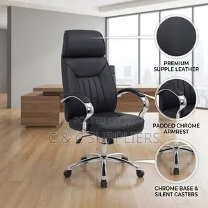 Black Manager's Leather Seat