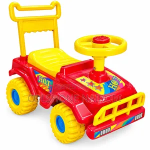 Kids Ride-on Push Car Toy With Steering Wheel & Push Handle