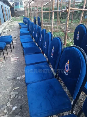 Blue Blanded Church Seats