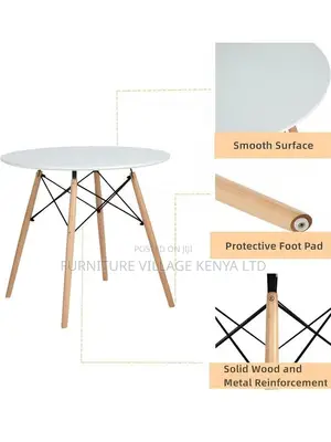 Dining Table; Round MDF/Wooden Frame High Dining Table