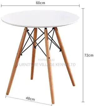 Dining Table; Round MDF/Wooden Frame High Dining Table