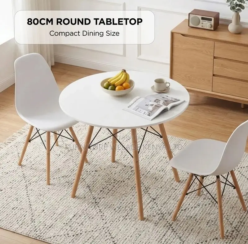 Dining Table; Round MDF/Wooden Frame High Dining Table