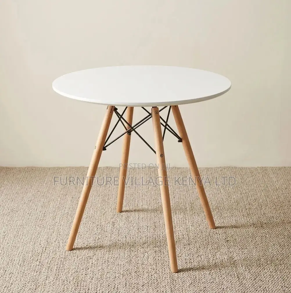 Dining Table; Round MDF/Wooden Frame High Dining Table
