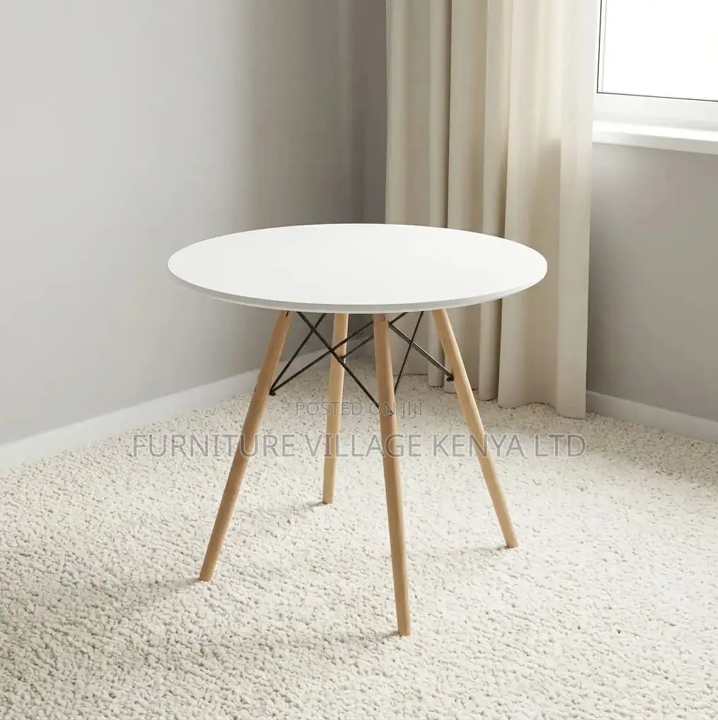 Dining Table; Round MDF/Wooden Frame High Dining Table