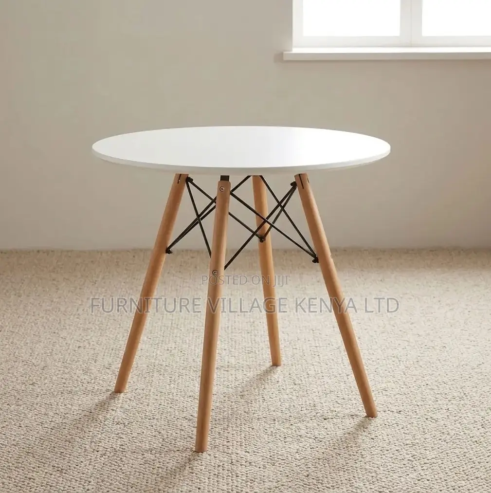 Dining Table; Round MDF/Wooden Frame High Dining Table