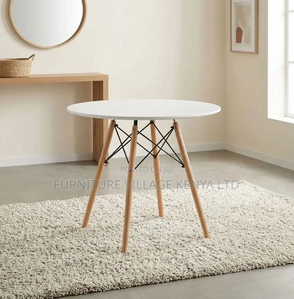 Dining Table; Round MDF/Wooden Frame High Dining Table