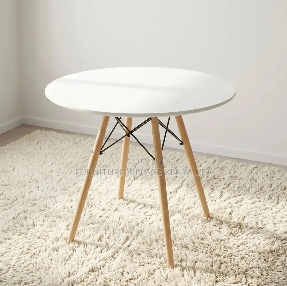 Dining Table; Round MDF/Wooden Frame High Dining Table