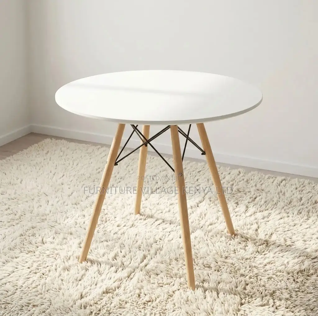 Dining Table; Round MDF/Wooden Frame High Dining Table