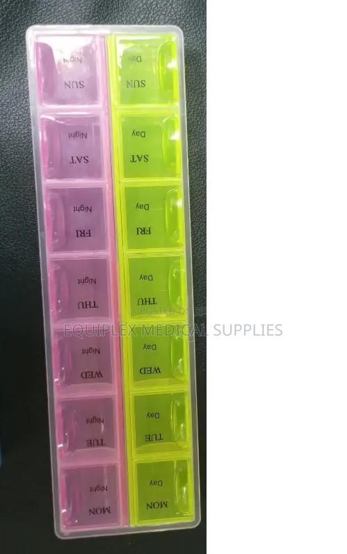 7 Day Day and Night Plastic Pill Organizer (14 Compartments) - main view