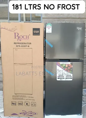  Roch 181L RFR-225-DT-B Double Door No-Frost Refrigerator
