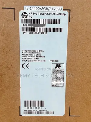 New Desktop Computer HP 290 G9 8GB Intel Core i7 SSD 512GB