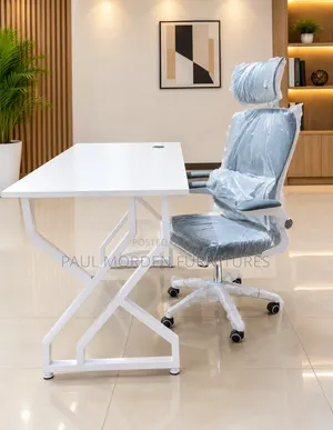 Executive Writing Desk _Strong Frame Smooth Finish+chair