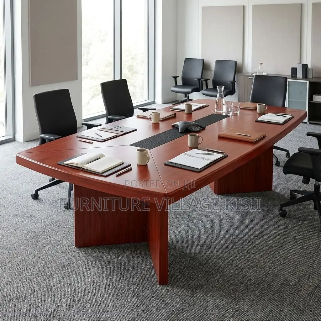 2.4M Mahogany Conference Table