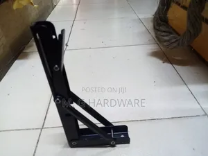 Black Folded Shelf Bracket 8"